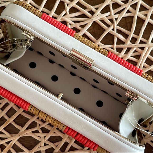 NWT KATE SPADE Wicker Kit Clutch Crossbody - Picture 13 of 15